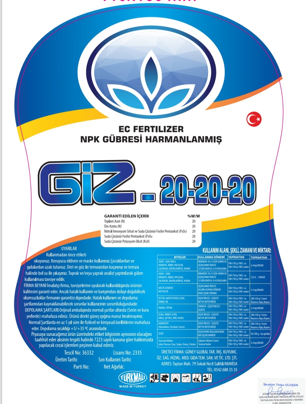 GİZ- 20-20-20   1 KG 